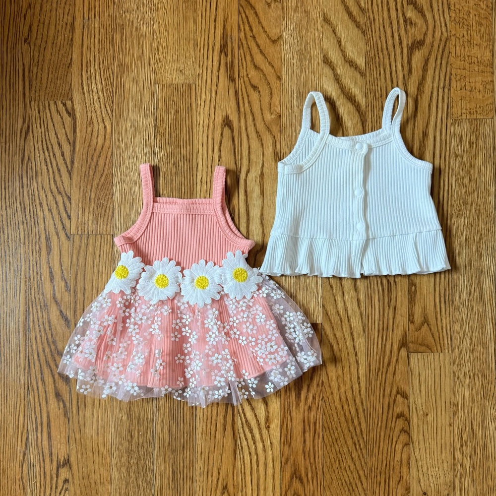 Baby girl tops - 6-9 months (see measurements on photos for details)